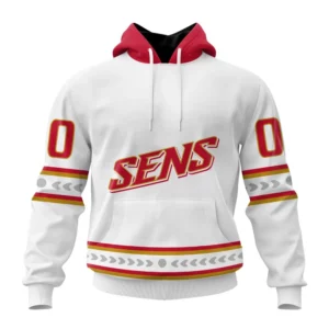 Hoodie NHL Ottawa Senators Special Whiteout Design St2401 QTNHL080524A562HD