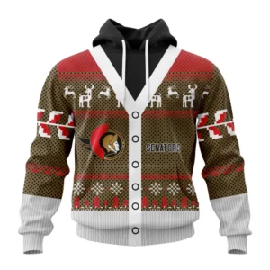 Hoodie NHL Ottawa Senators, Specialized Chrismas Season QTNHL080524A2791HD