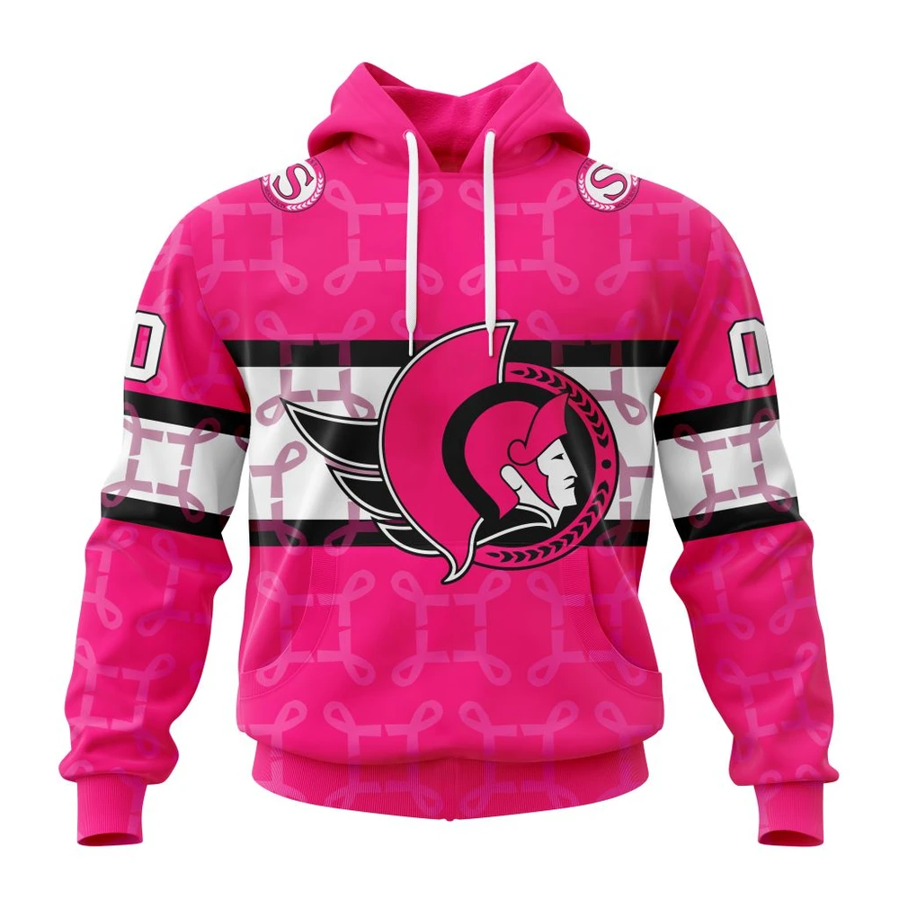 Hoodie NHL Ottawa Senators, Specialized Design I Pink I Can! In October We Wear Pink Breast Cancer QTNHL080524A3616HD