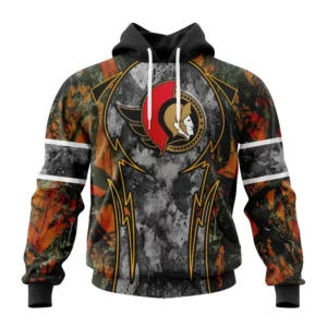 Hoodie NHL Ottawa Senators, Specialized Design Wih Camo Concepts For Hungting In Forest QTNHL080524A3645HD