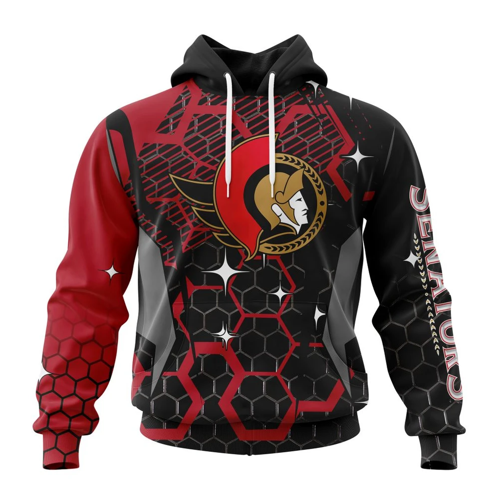 Hoodie NHL Ottawa Senators, Specialized Design With Motocross Syle V0222 QTNHL080524A3382HD
