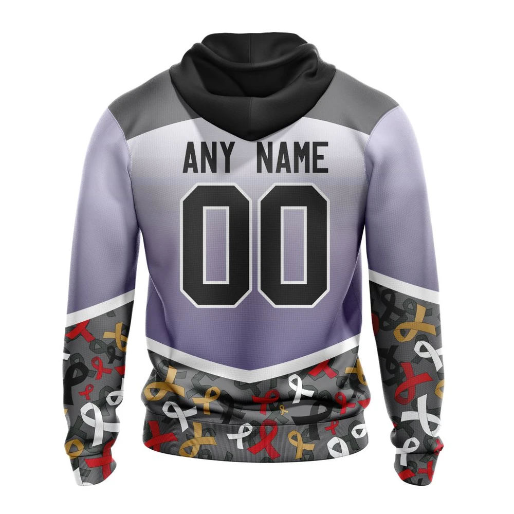 Hoodie NHL Ottawa Senators, Specialized Sport Fights Again All Cancer V0122 QTNHL080524A3354HD - Image 2