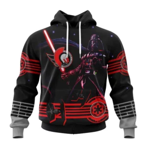 Hoodie NHL Ottawa Senators, Specialized Starwar Darth Vader Version Jersey QTNHL080524A3173HD