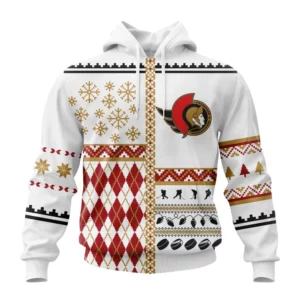 Hoodie NHL Ottawa Senators, Specialized Unisex Christmas Is Coming V01 QTNHL080524A2906HD