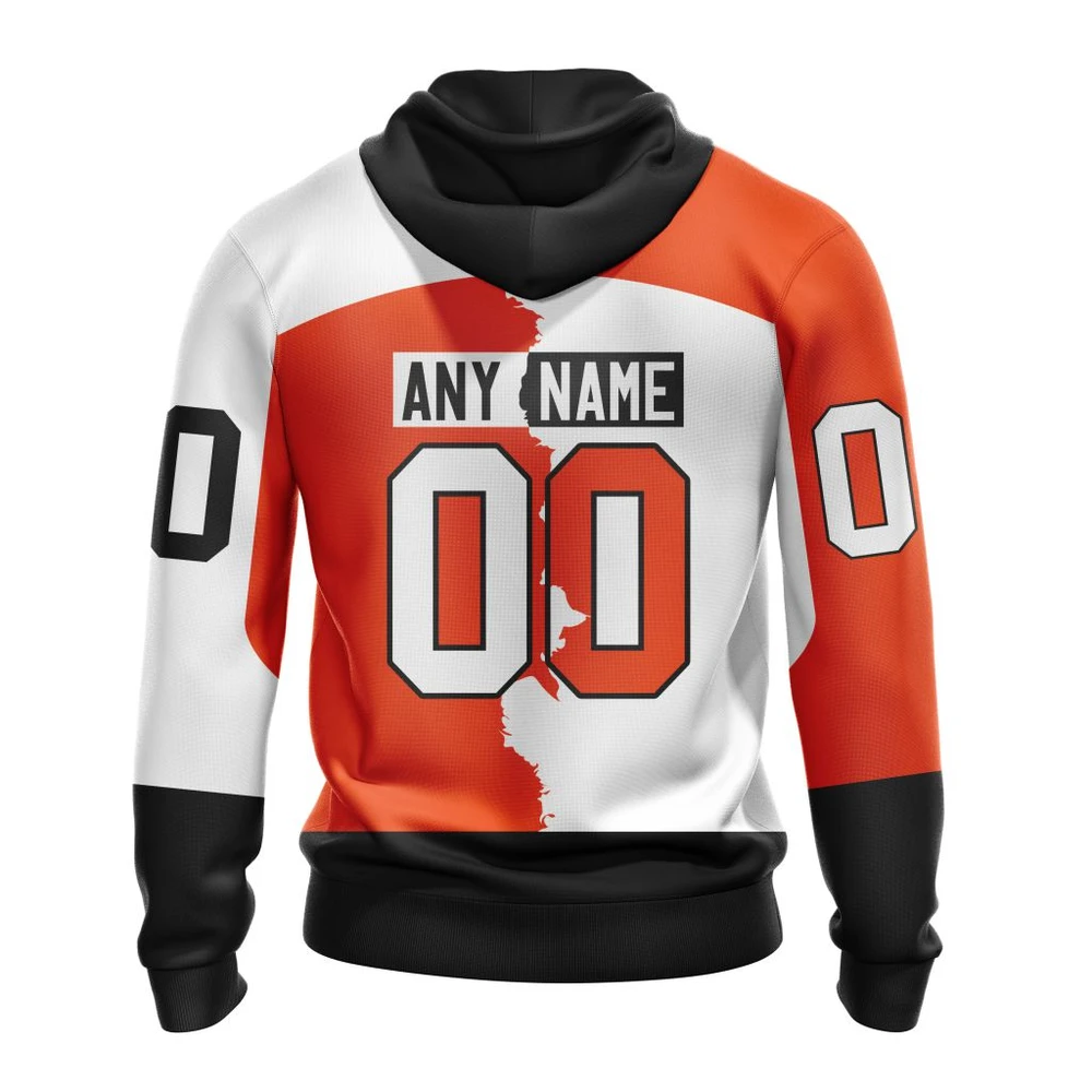 Hoodie NHL Philadelphia Flyers Personalize Home Mix Away Kits QTNHL080524A1506HD - Image 2