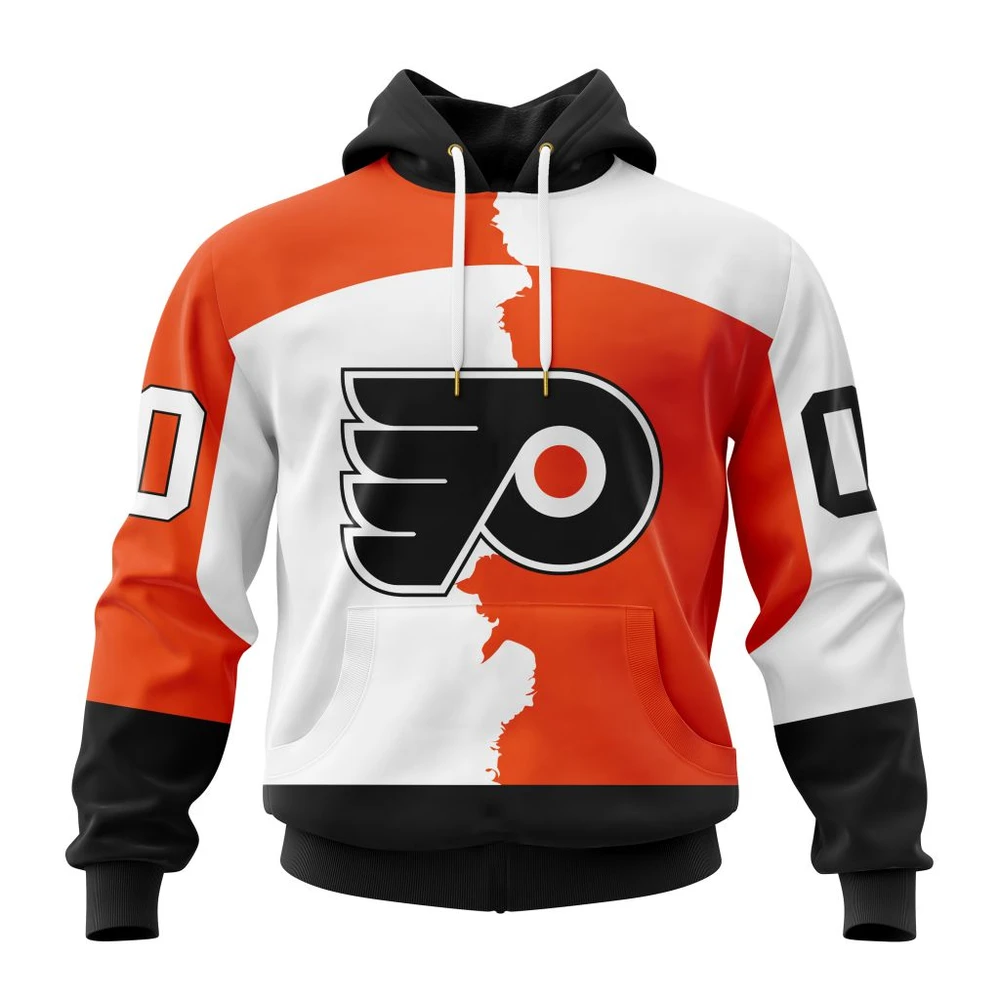 Hoodie NHL Philadelphia Flyers Personalize Home Mix Away Kits QTNHL080524A1506HD