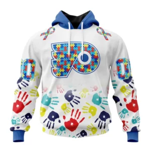 Hoodie NHL Philadelphia Flyers Special Autism Awareness Design St2203 QTNHL080524A2499HD