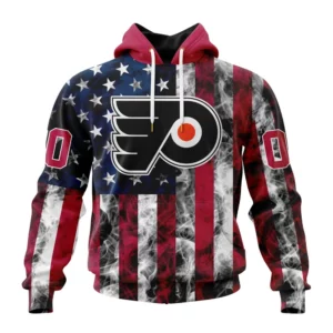 Hoodie NHL Philadelphia Flyers Special Design For Independence Day The Fourth Of July St2401 QTNHL080524A483HD