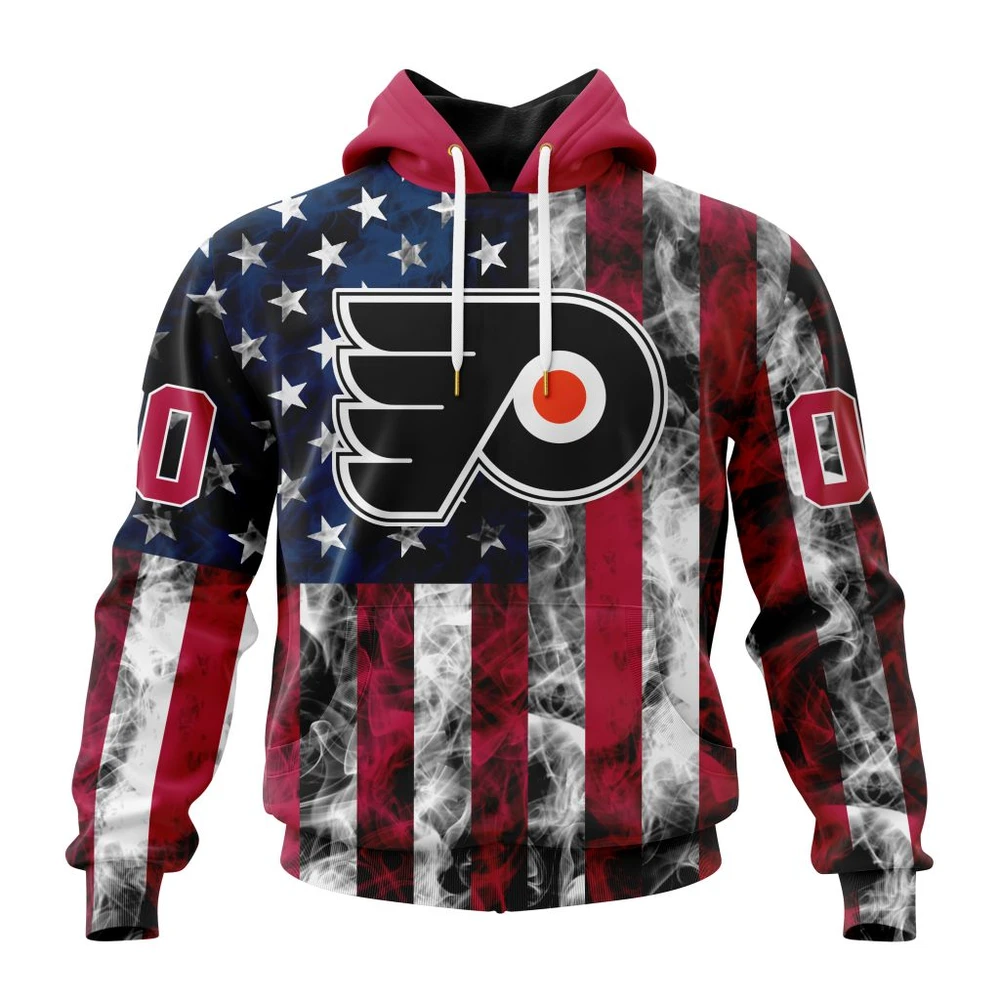 Hoodie NHL Philadelphia Flyers Special Design For Independence Day The Fourth Of July St2401 QTNHL080524A483HD