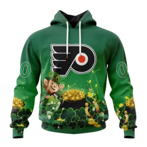 Hoodie NHL Philadelphia Flyers Special Design For St. Patrick&apos;s Day St2403 QTNHL080524A895HD