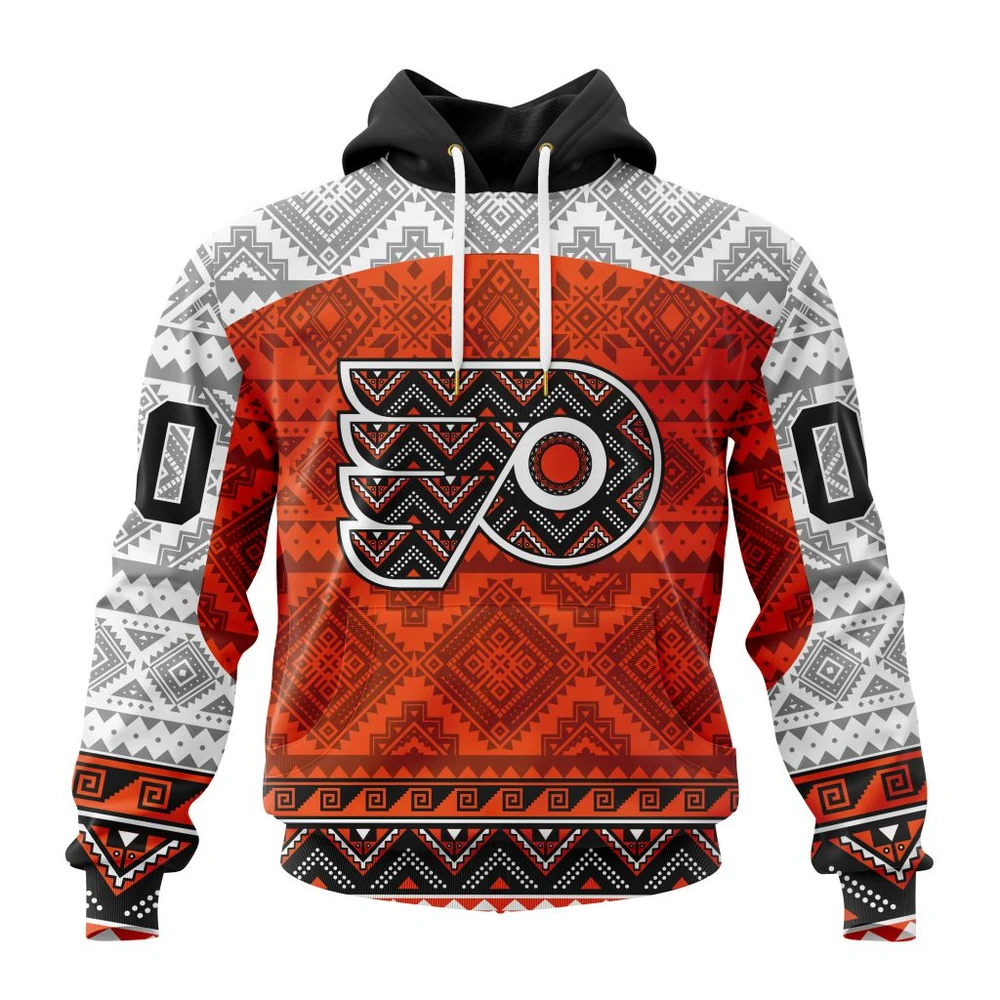 Hoodie NHL Philadelphia Flyers Special Design With Native Pattern St2303 QTNHL080524A1296HD