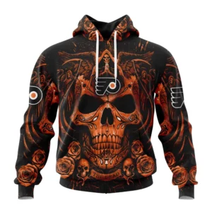 Hoodie NHL Philadelphia Flyers Special Design With Skull Art St2203 QTNHL080524A3122HD