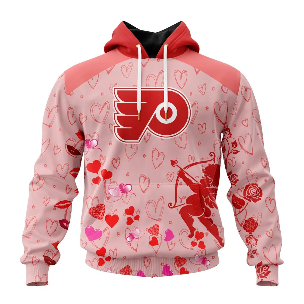 Hoodie NHL Philadelphia Flyers Special Gift For Valentines Day St2402 QTNHL080524A958HD