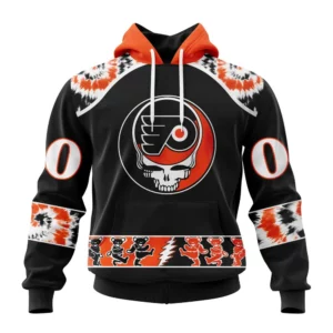 Hoodie NHL Philadelphia Flyers Special Grateful Dead Design St2301 QTNHL080524A114HD