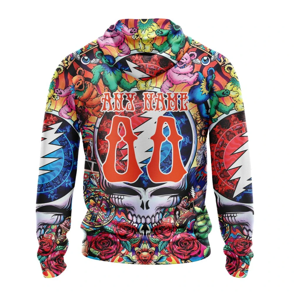 Hoodie NHL Philadelphia Flyers Special Grateful Dead Design St2304 QTNHL080524A1886HD - Image 2