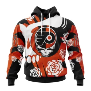 Hoodie NHL Philadelphia Flyers Special Grateful Dead Design St2305 QTNHL080524A1272HD