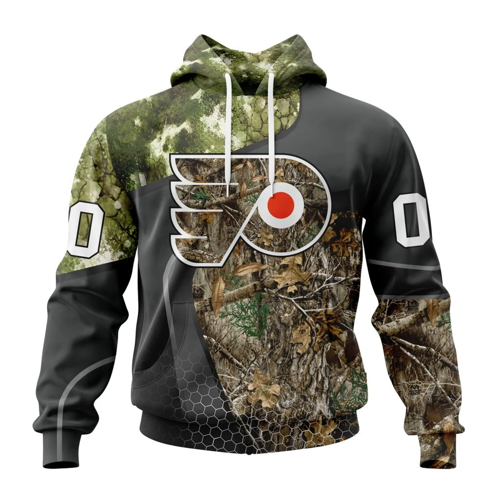 Hoodie NHL Philadelphia Flyers Special Hunting Camo Design St2302 QTNHL080524A1309HD