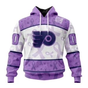 Hoodie NHL Philadelphia Flyers Special Lavender Fight Cancer St2201 QTNHL080524A3100HD
