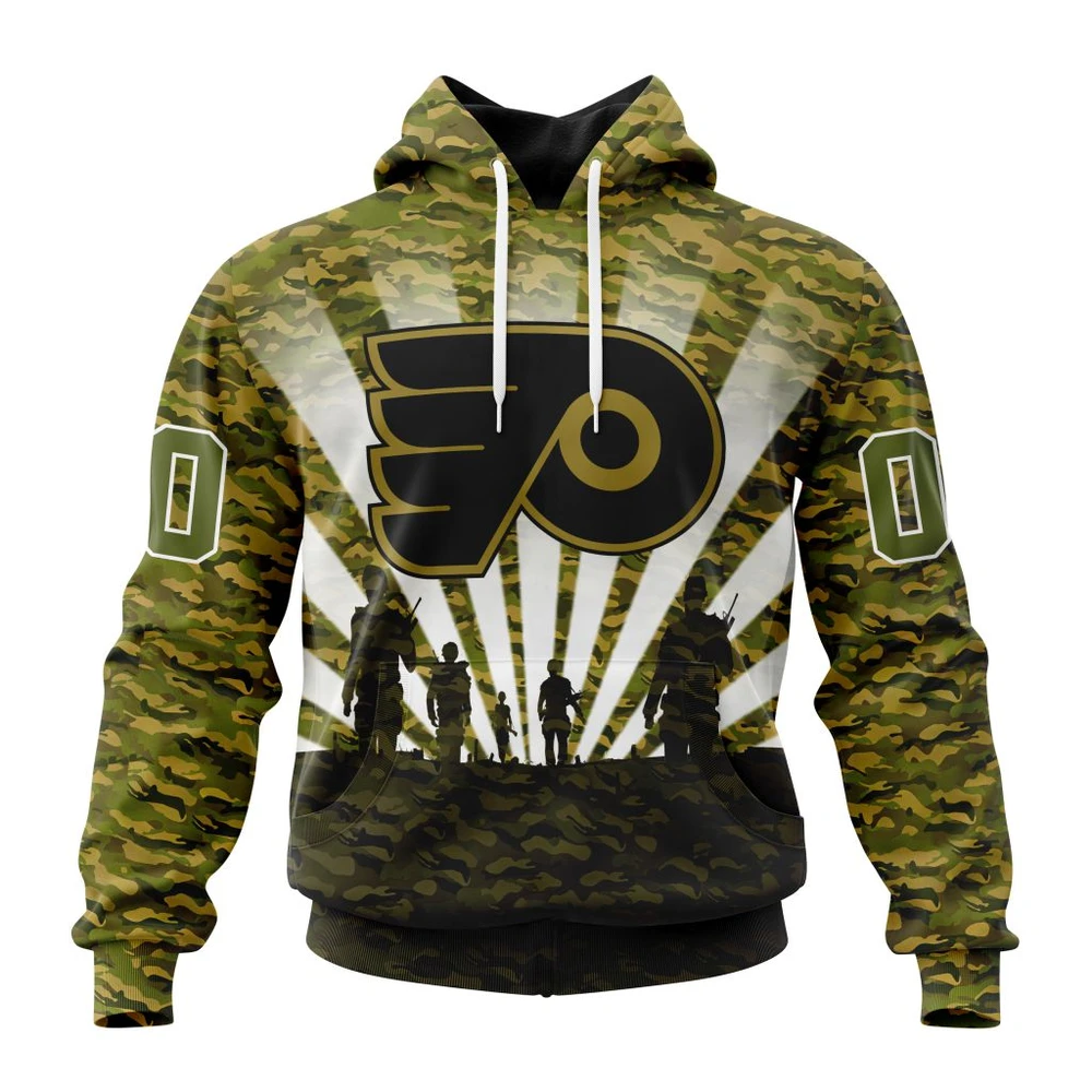 Hoodie NHL Philadelphia Flyers Special Military Camo Kits For Veterans Day And Rememberance Day St2201 QTNHL080524A3484HD