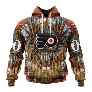 Hoodie NHL Philadelphia Flyers Special Native Costume Design St2201 QTNHL080524A2734HD