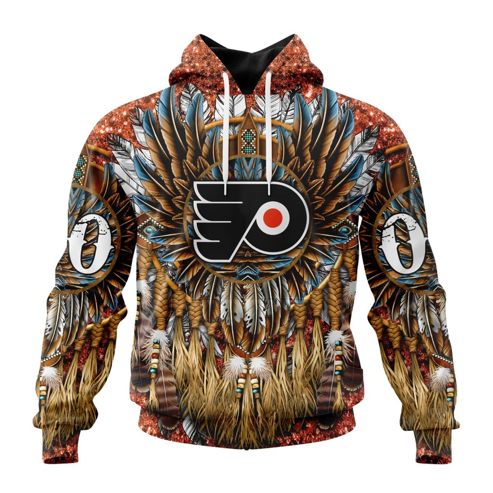 Hoodie NHL Philadelphia Flyers Special Native Costume Design St2201 QTNHL080524A2734HD