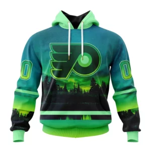 Hoodie NHL Philadelphia Flyers Special Northern Lights Design St2302 QTNHL080524A1373HD