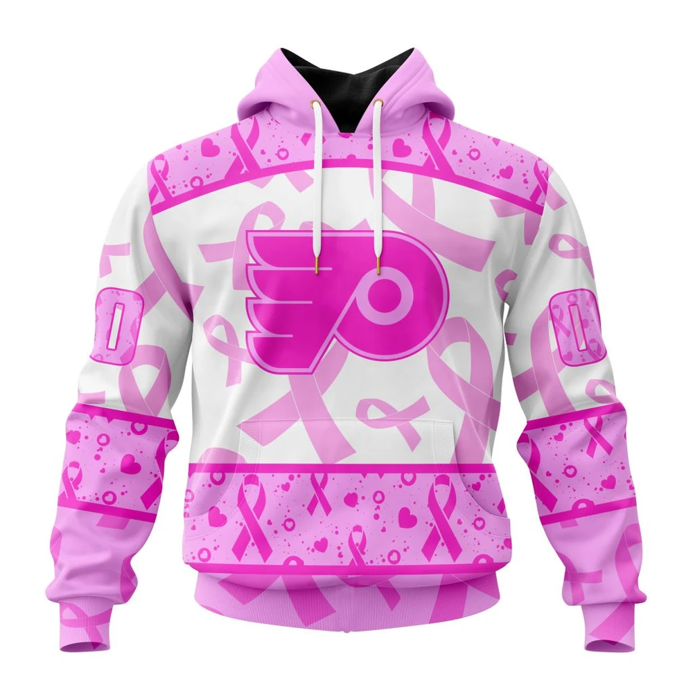 Hoodie NHL Philadelphia Flyers Special Pink October Breast Cancer Awareness Month St2302 QTNHL080524A1858HD