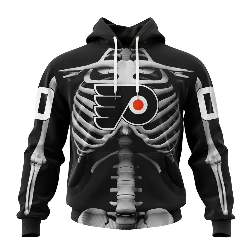Hoodie NHL Philadelphia Flyers Special Skeleton Costume For Halloween St2301 QTNHL080524A2022HD