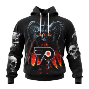 Hoodie NHL Philadelphia Flyers Special Skull Art Design St2301 QTNHL080524A1209HD
