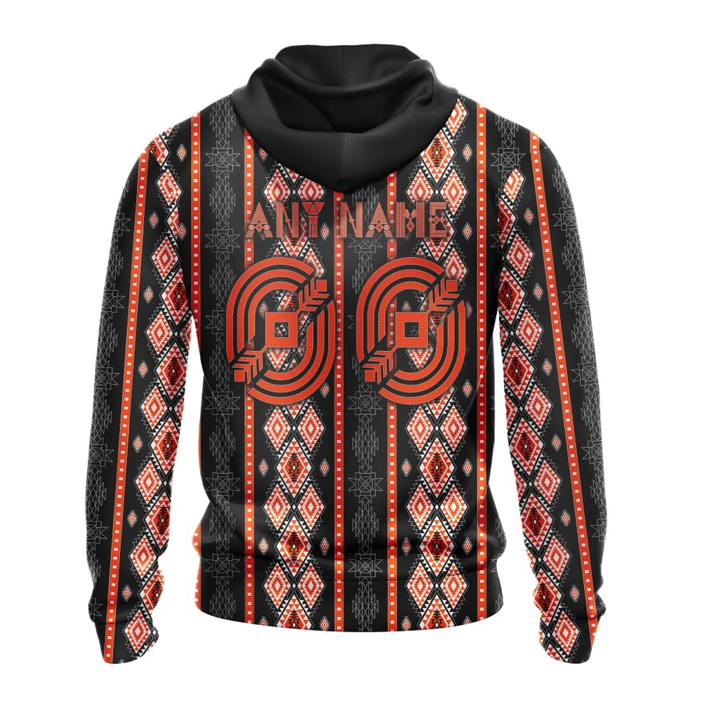 Hoodie NHL Philadelphia Flyers Special Skull Native Design St2301 QTNHL080524A2107HD - Image 2