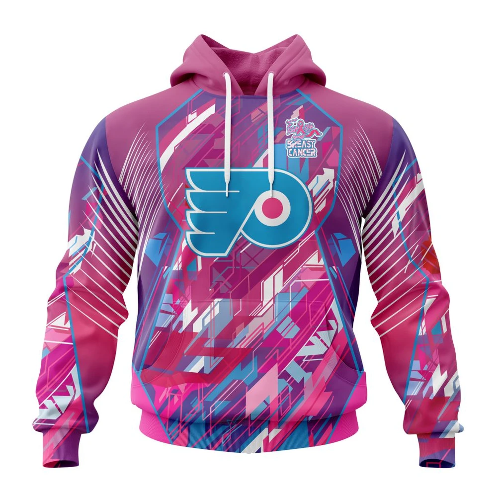 Hoodie NHL Philadelphia Flyers, Specialized Design I Pink I Can! Fearless Again Breast Cancer QTNHL080524A3560HD