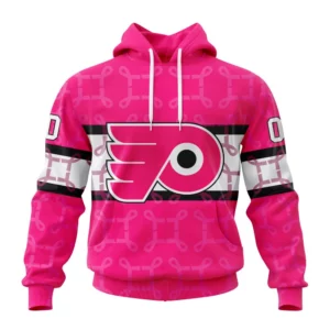 Hoodie NHL Philadelphia Flyers, Specialized Design I Pink I Can! In October We Wear Pink Breast Cancer QTNHL080524A3615HD