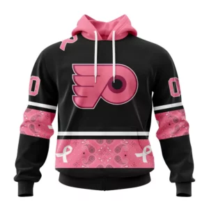 Hoodie NHL Philadelphia Flyers, Specialized Design In Classic Style With Paisley! In October We Wear Pink Breast Cancer QTNHL080524A3586HD