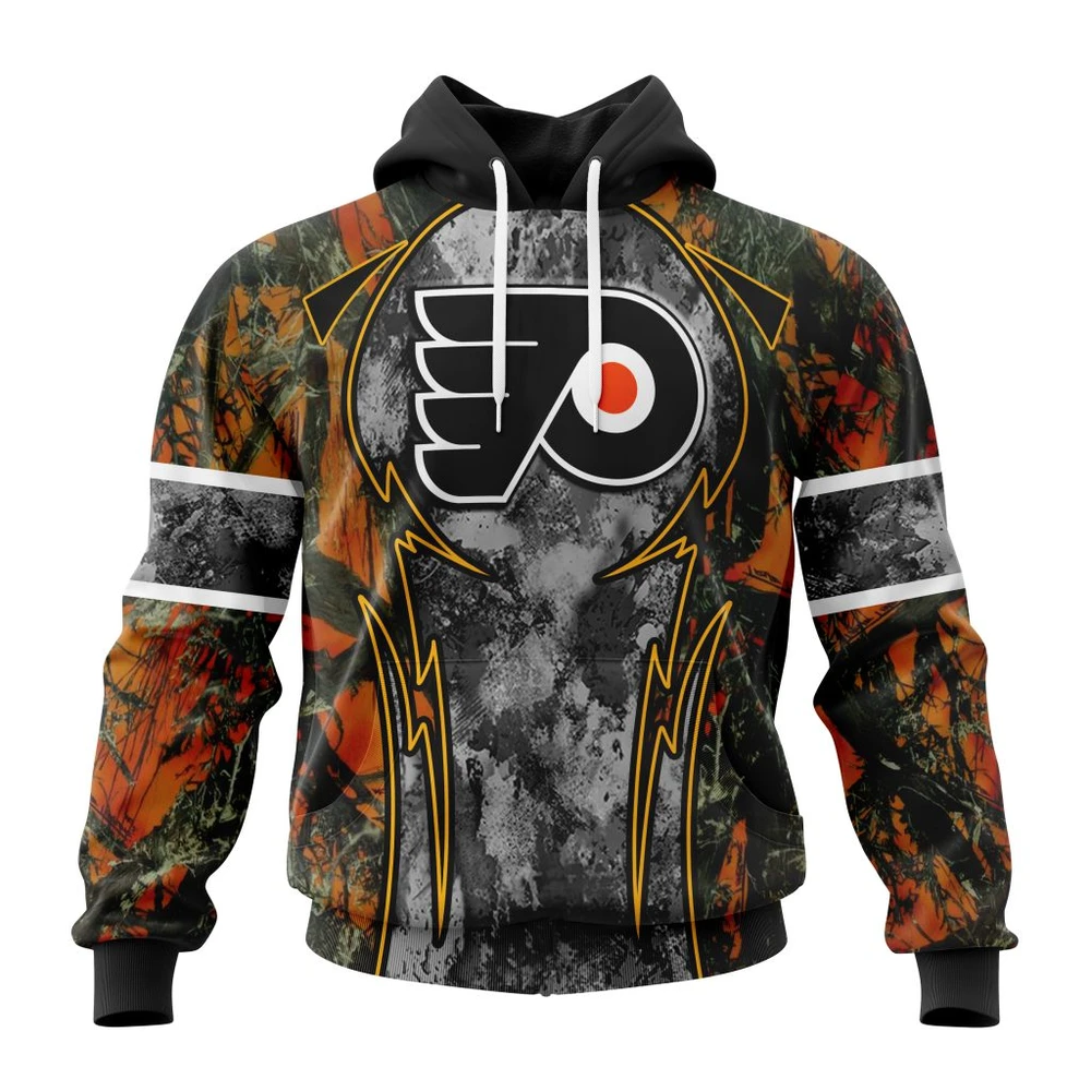 Hoodie NHL Philadelphia Flyers, Specialized Design Wih Camo Concepts For Hungting In Forest QTNHL080524A3644HD