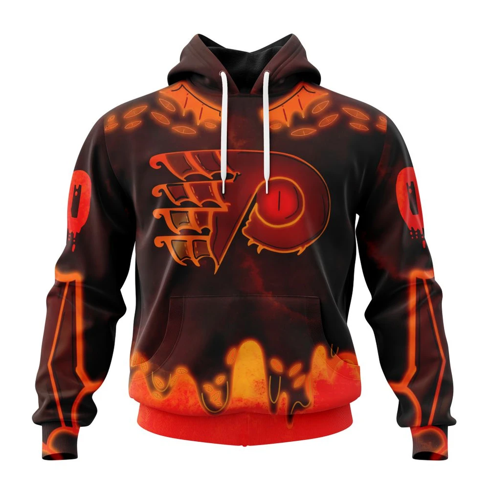 Hoodie NHL Philadelphia Flyers, Specialized Jersey For Halloween Night QTNHL080524A3194HD