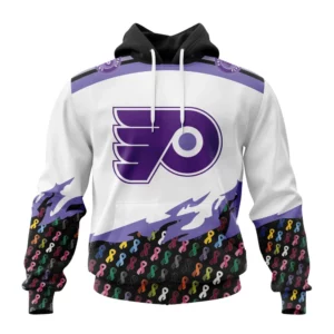 Hoodie NHL Philadelphia Flyers, Specialized Kits In October We Stand Together We Can Beat Cancer QTNHL080524A3410HD