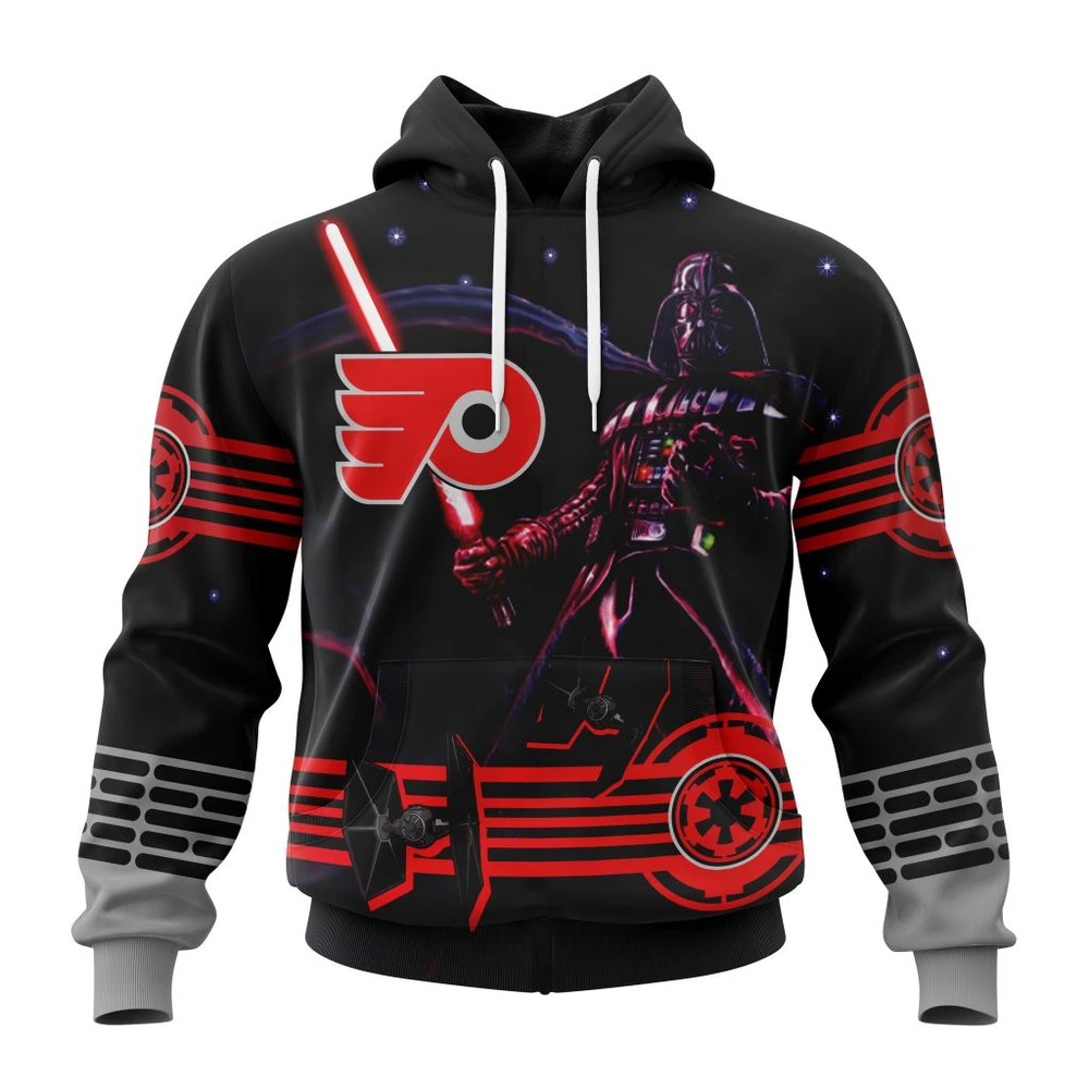 Hoodie NHL Philadelphia Flyers, Specialized Starwar Darth Vader Version Jersey QTNHL080524A361HD