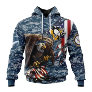 Hoodie NHL Pittsburgh Penguins Honor Us Navy Veterans St2202 QTNHL080524A3147HD