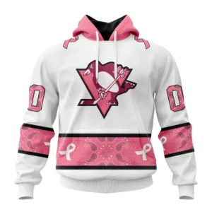 Hoodie NHL Pittsburgh Penguins In Classic Style With Paisley! In October We Wear Pink Breast Cancer QTNHL080524A1665HD