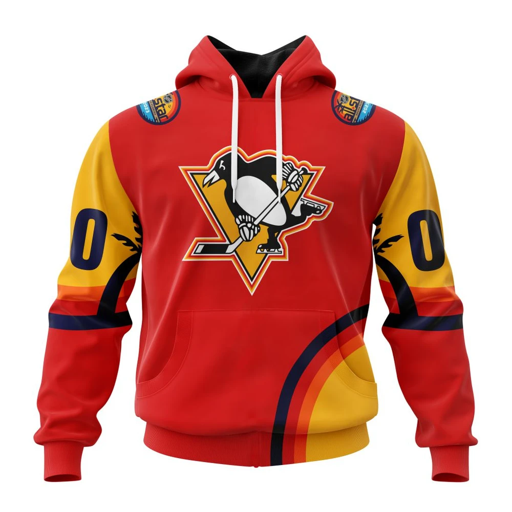 Hoodie NHL Pittsburgh Penguins Special All-Star Game Design With Florida Sunset QTNHL080524A2590HD