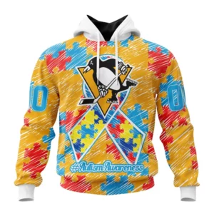 Hoodie NHL Pittsburgh Penguins Special Autism Awareness Design St2201 QTNHL080524A2468HD