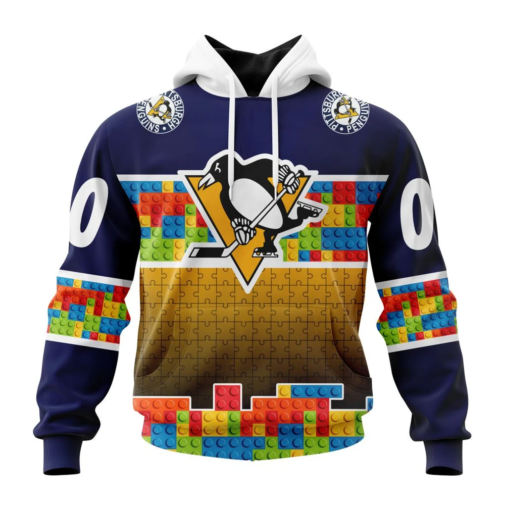Hoodie NHL Pittsburgh Penguins Special Autism Awareness Design V2301 QTNHL080524A2232HD