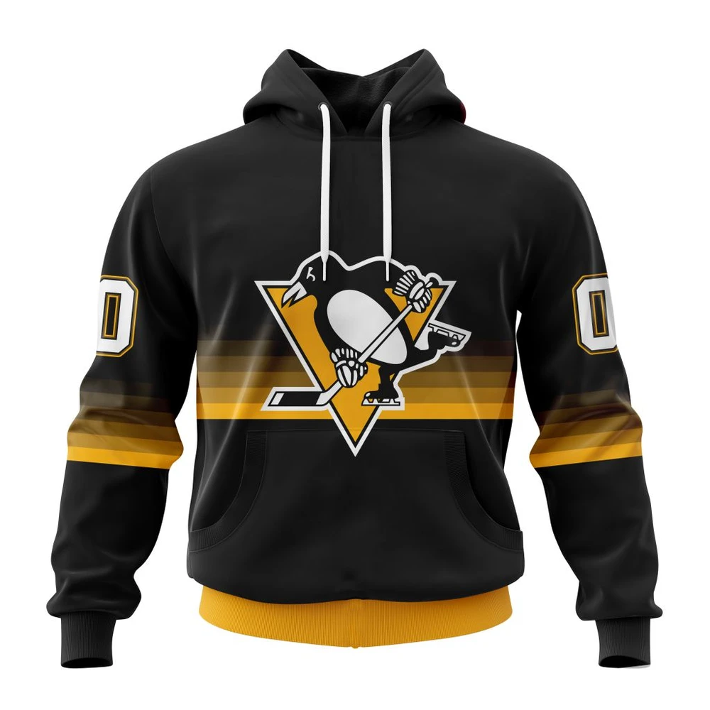 Hoodie NHL Pittsburgh Penguins Special Black And Gradient Design St2301 QTNHL080524A1402HD