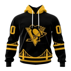 Hoodie NHL Pittsburgh Penguins Special Blackout Design St2401 QTNHL080524A592HD