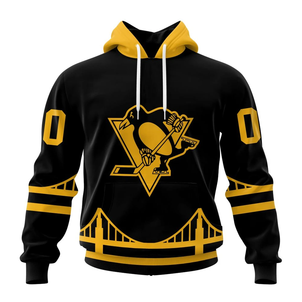 Hoodie NHL Pittsburgh Penguins Special Blackout Design St2401 QTNHL080524A592HD