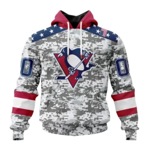 Hoodie NHL Pittsburgh Penguins Special Camo Design For Veterans Day St2301 QTNHL080524A1799HD