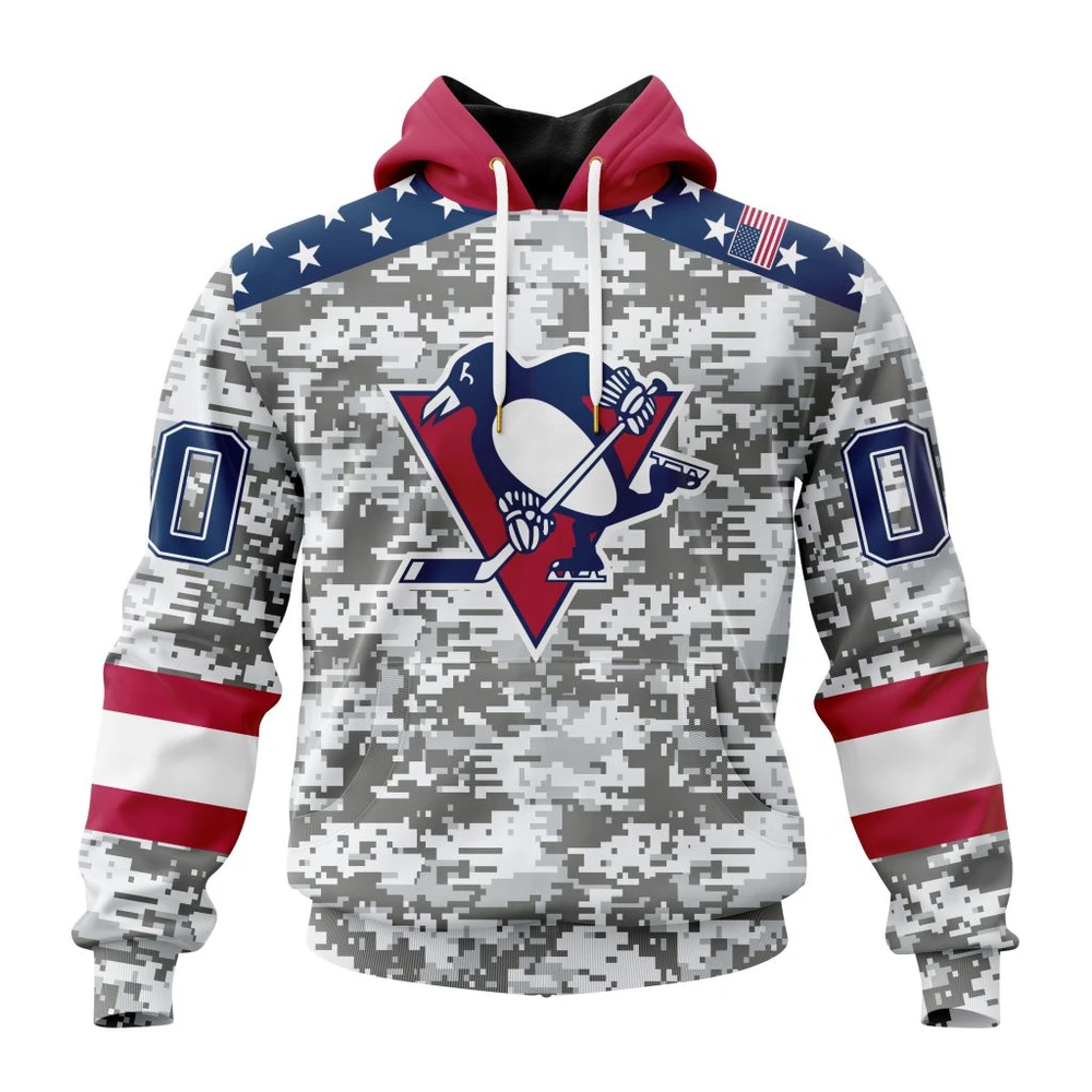 Hoodie NHL Pittsburgh Penguins Special Camo Design For Veterans Day St2301 QTNHL080524A1799HD