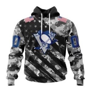 Hoodie NHL Pittsburgh Penguins Special Camo Military Design St2301 QTNHL080524A2171HD