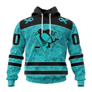 Hoodie NHL Pittsburgh Penguins Special Design Fight Ovarian Cancer St2201 QTNHL080524A2412HD