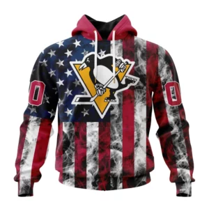 Hoodie NHL Pittsburgh Penguins Special Design For Independence Day The Fourth Of July St2401 QTNHL080524A482HD